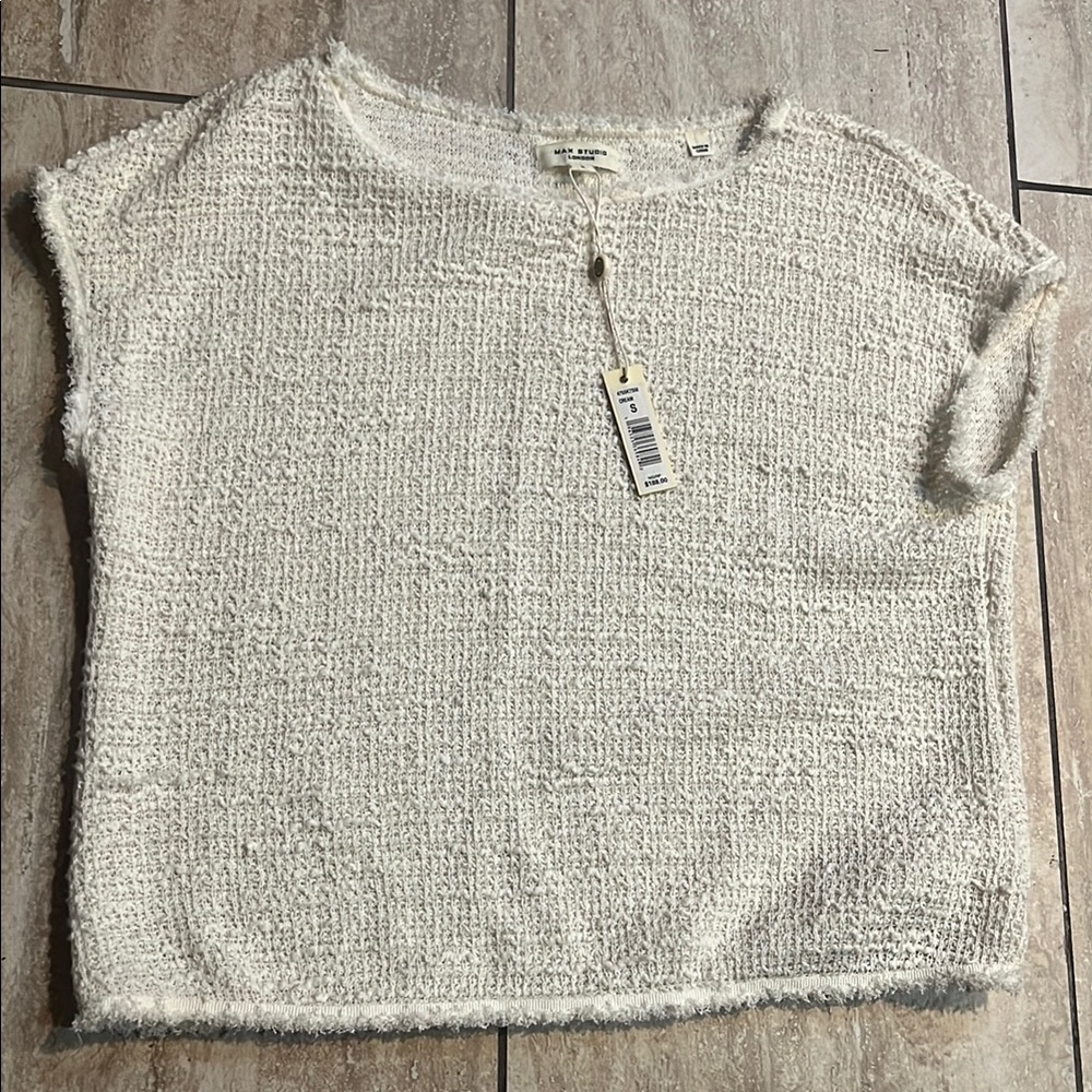 Cream Boxy T-Shirt with Relaxed Fit
